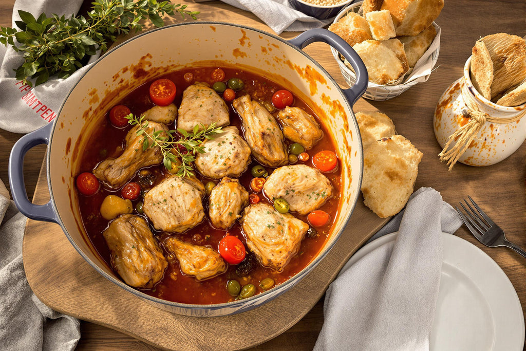 Poulet basquaise authentique : la recette maison au poulet, oignon et poivron