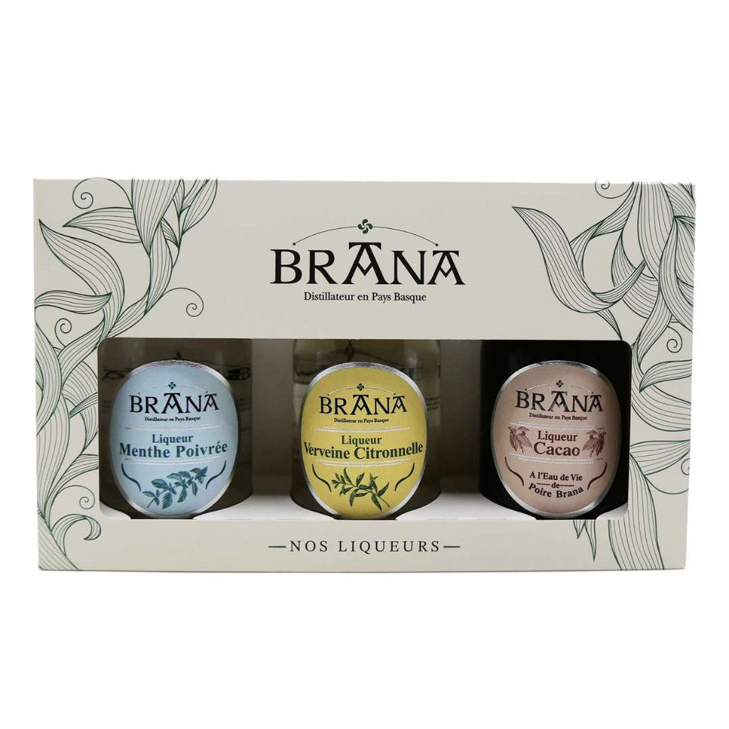 Coffret liqueurs 3 plantes 20cl Brana