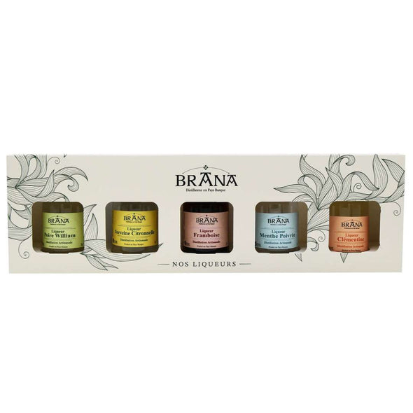 Coffret liqueurs 5cl. Coffret liqueur Bran en 5 façons