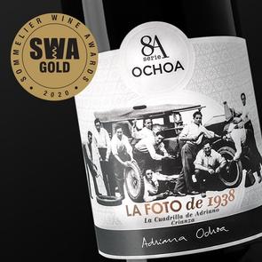 Rode wijn 8A la Foto OCHOA Gouden medaille bij SWA 2020