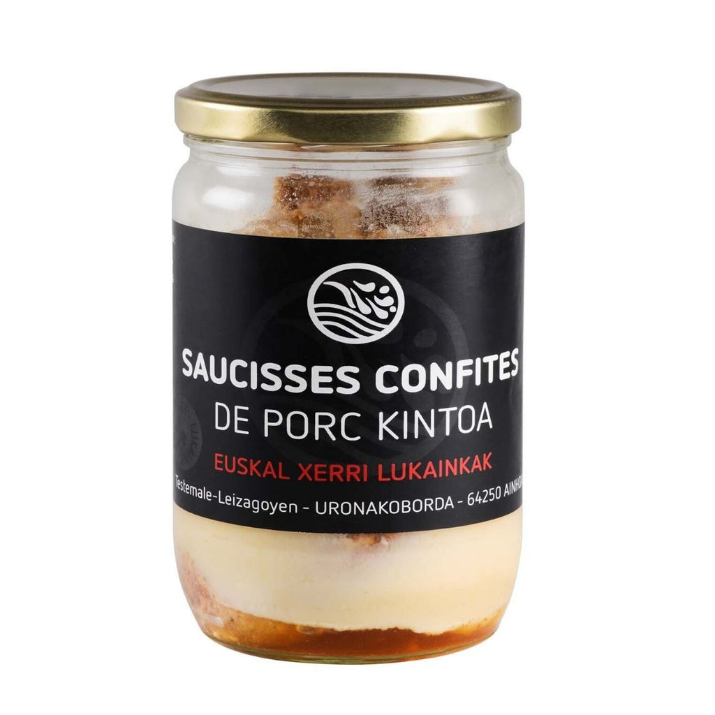Saucisses confites de porc KINTOA by Uronakoborda - Ainhoa / Labourd - Pays-Basque - FRESKOA STORE